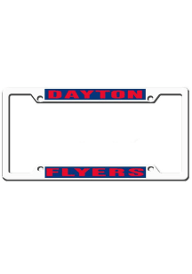 Dayton Flyers Team Name Chrome License Plate Frame - Blue