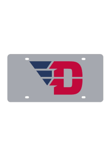 Dayton Flyers Silver Logo Car Accessory License Plate