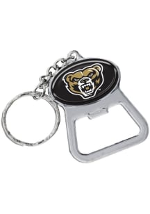 Oakland University Golden Grizzlies Bottle Opener Keychain - Black