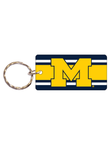 Michigan Wolverines Stripe Keychain - Yellow