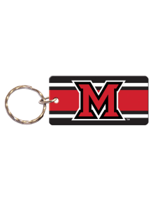 Miami RedHawks Stripe Keychain - Red