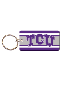 TCU Horned Frogs Stripe Keychain - Purple