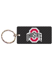 Ohio State Buckeyes Carbon Keychain - Red