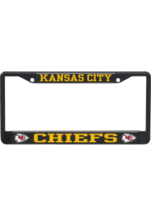 Kansas City Chiefs Carbon Logo License Plate Frame - Black