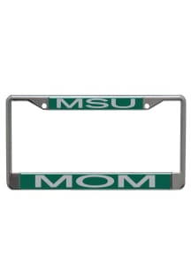 Michigan State Spartans Mom Chrome License Plate Frame - Green