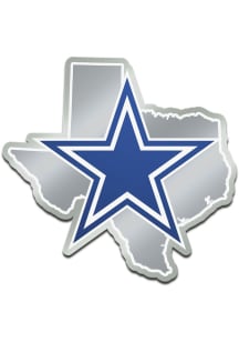 Dallas Cowboys Metallic State Shape Car Emblem - Navy Blue