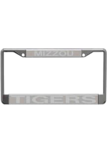 Missouri Tigers Silver Chrome License Plate Frame - White