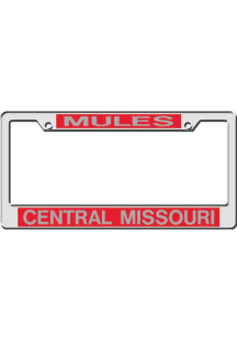 Central Missouri Mules Red License Plate Frame - Red