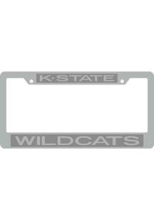 K-State Wildcats Chrome License Plate Frame - Silver