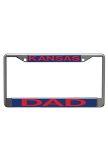 Kansas Jayhawks Dad License Plate Frame - Blue
