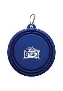 Drexel Dragons Collapsible Silicone Dog Pet Bowl Navy Blue