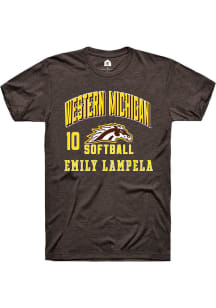 Emily Lampela Western Michigan Broncos Brown NIL Arch Logo Short Sleeve Player T Shirt