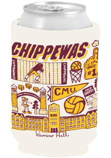 Central Michigan Chippewas 12 oz Julia Gash Can Coolie - Maroon