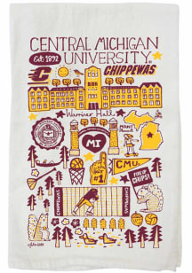 Central Michigan Chippewas Julia Gash Natural Towel