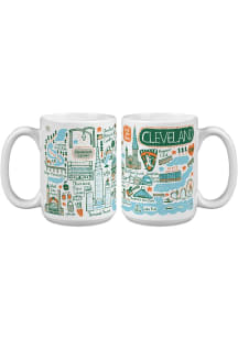Cleveland Julia Gash 15 oz Ceramic Mug - Green