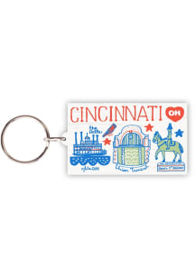 Cincinnati Julia Gash Keychain - Red