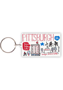 Pittsburgh Julia Gash Keychain - Red