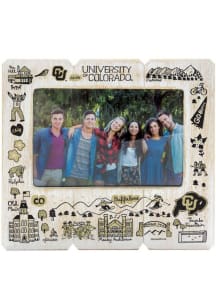 Colorado Buffaloes Julia Gash 4x6 inch Distressed Wood Picture Frame - Black