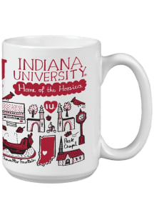 Indiana Hoosiers 15oz Julia Gash Ceramic Mug - Crimson