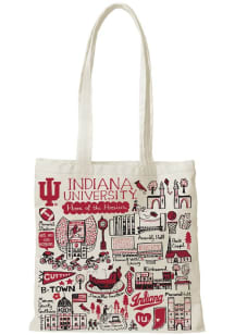 Indiana Hoosiers Crimson Julia Gash Natural Canvas Slim Tote