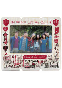 Indiana Hoosiers Julia Gash 4x6 inch Distressed Wood Picture Frame - Crimson