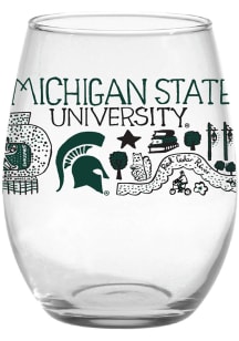 Michigan State Spartans Julia Gash Stemless Wine Glass - Green