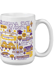LSU Tigers 15oz Julia Gash Ceramic Mug - Purple