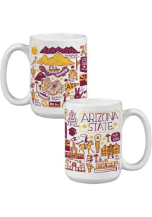 Arizona State Sun Devils 15oz Julia Gash Ceramic Mug - Red