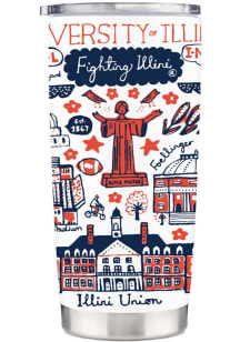 Illinois Fighting Illini Julia Gash Stainless Steel Tumbler - Orange