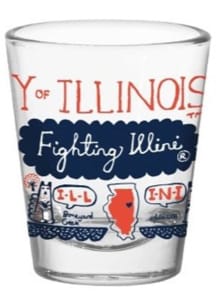 Illinois Fighting Illini Julia Gash Shot Glass