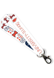 Illinois Fighting Illini Julia Gash Keychain - Orange