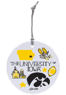 Iowa Hawkeyes Julia Gash Ornament - Yellow