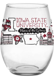 Iowa State Cyclones Julia Gash Stemless Wine Glass - Red