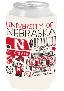 Nebraska Cornhuskers 12 oz Julia Gash Can Coolie - Red