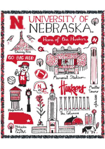 Nebraska Cornhuskers Julia Gash Campus Tapestry Blanket