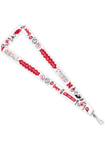 Nebraska Cornhuskers Julia Gash Satin Lanyard - Red