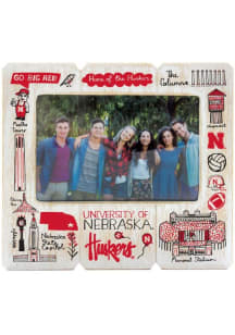 Nebraska Cornhuskers Julia Gash 4x6 inch Distressed Wood Picture Frame - Red