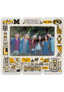 Missouri Tigers Julia Gash 4x6 inch Distressed Wood Picture Frame - White