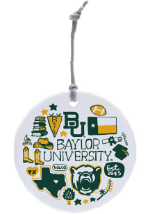 Baylor Bears Julia Gash Ornament - White
