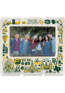 Baylor Bears Julia Gash 4x6 inch Distressed Wood Picture Frame - White