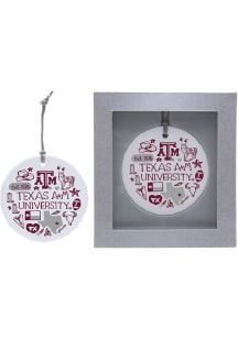 Texas A&M Aggies Julia Gash Ornament - White