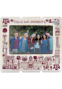 Texas A&M Aggies Julia Gash 4x6 inch Distressed Wood Picture Frame - White