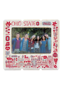 Ohio State Buckeyes Julia Gash 4x6 inch Distressed Wood Picture Frame - White