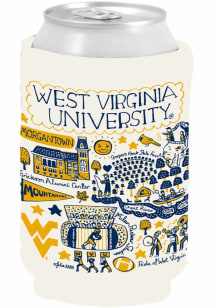 West Virginia Mountaineers 12 oz Julia Gash Can Coolie - Navy Blue