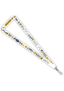 West Virginia Mountaineers Julia Gash Satin Lanyard - Navy Blue