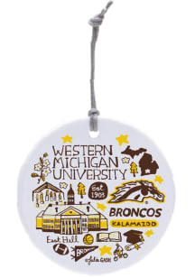 Western Michigan Broncos Julia Gash Ornament - Brown