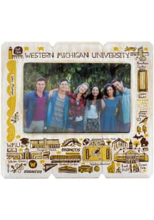 Western Michigan Broncos Julia Gash 4x6 inch Distressed Wood Picture Frame - Brown
