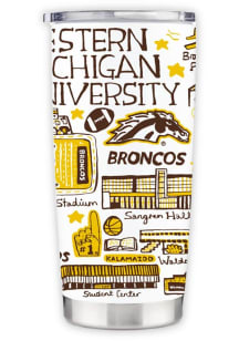 Western Michigan Broncos Julia Gash Stainless Steel Tumbler - Brown