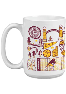 Central Michigan Chippewas 15oz Julia Gash Ceramic Mug - Maroon