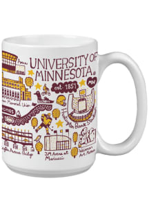 Minnesota Golden Gophers 15oz Julia Gash Ceramic Mug - Maroon